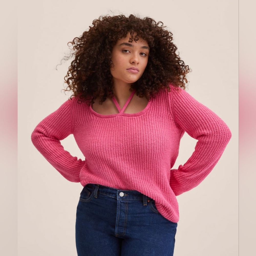 MANGO bow collar sweater - Picture 3 of 5